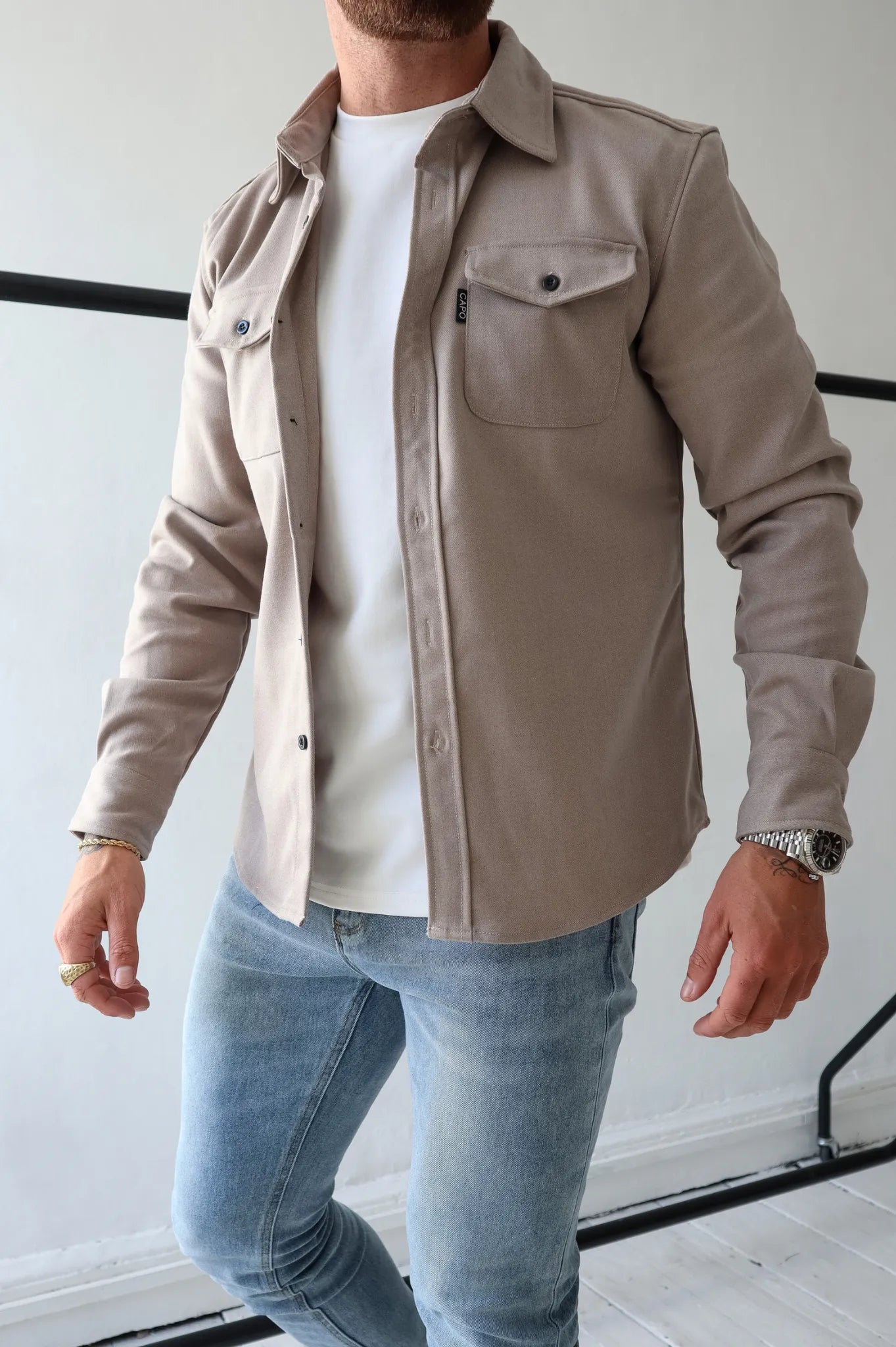 Jam - Chaqueta Casual de Hombre con Dos Bolsillos